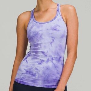 Lululemon Ebb to Street Tank Marble Dye Charged Indigo 14